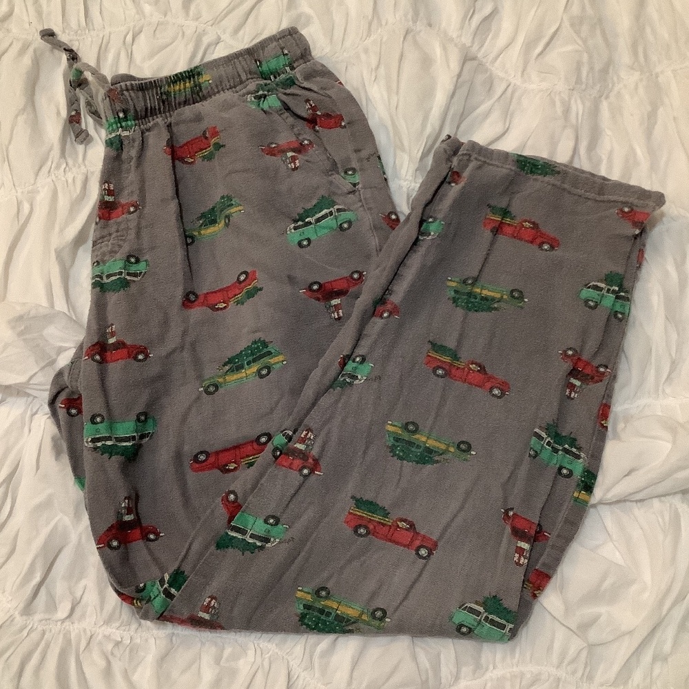 Grey Car with Christmas Tree PJ Pants